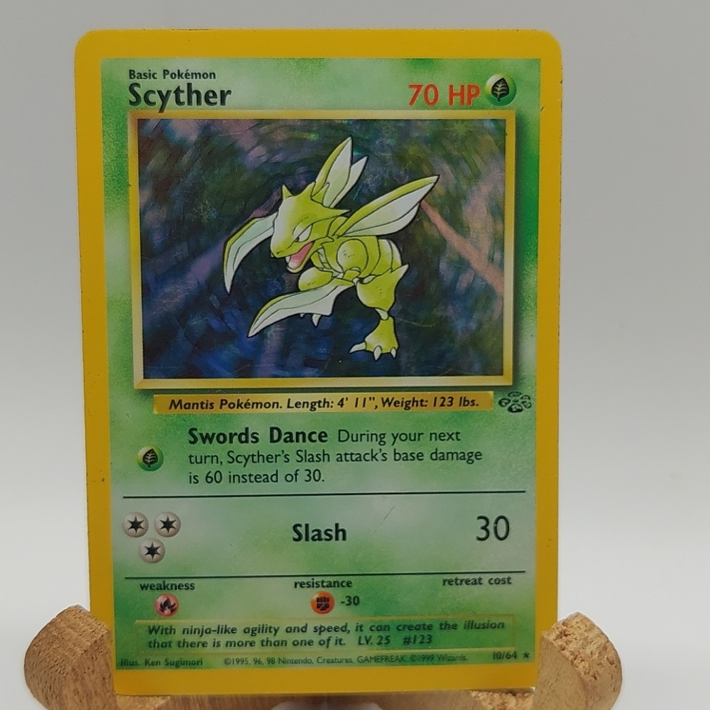 POKEMON~1999 Scyther 10/64 Jungle Holo Rare